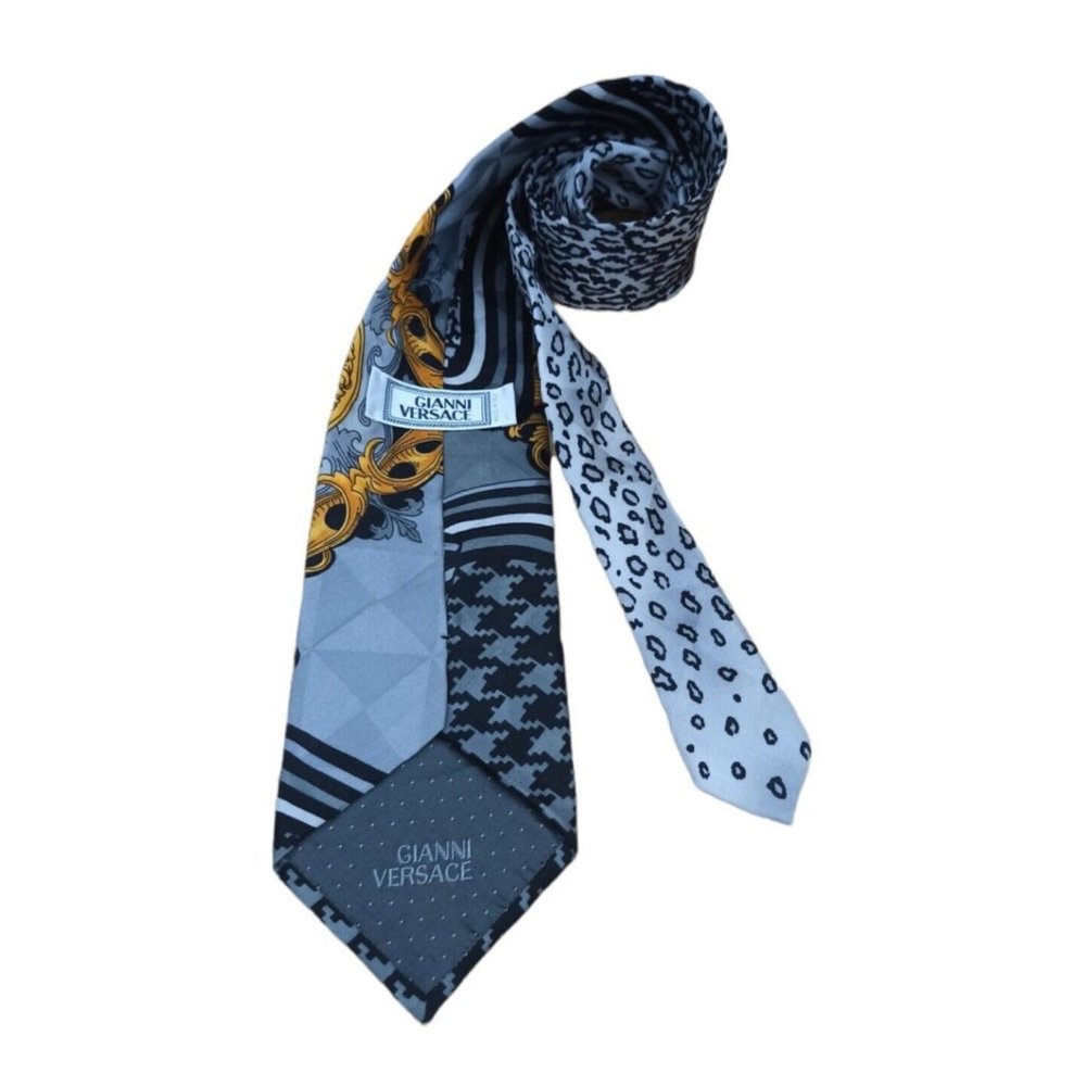 Gianni Versace Gray Multi Patterned With Medusa S… - image 5